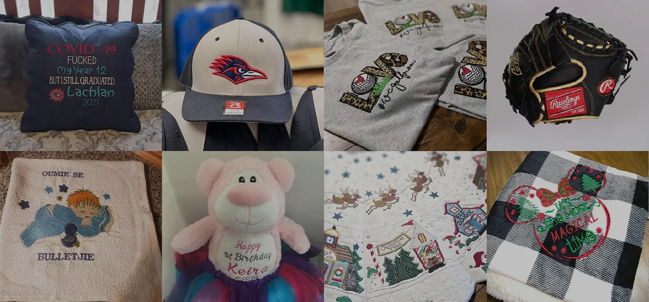 The Mirror embroidery machine can be used to embroider a wide variety of items including hats, clothing, bags, jackets, leather, shoes, patches, and more.